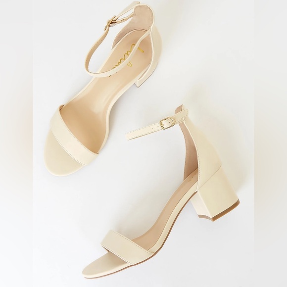 Lulus Shoes - Lulu’s Harper Off-White Sandals 9
